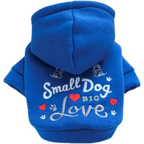Kirei Sui Hoodie for Small Dogs Cats, Cat Apparel, Dog Shirt, Winter Clothes for Puppy Kitten The Prince Has Arrived (S 4.4-6.6lbs)
