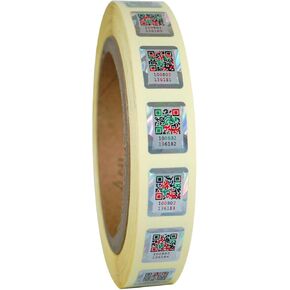 14 * 18mm مضادة للتخلص من الرمز QR Code التسميات الأصلية الهولوغرام الأمان الأصلي أصالة ملصقات تبادل للعبث in Kuwait