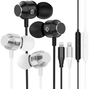2Pack-Wired Headphones for iPhone,Earbuds with Built-in Microphone & Volume Control.Earphones Compatible with iPhone 14 13 12 11 Pro Max/X XS Max XR/8 7 Plus