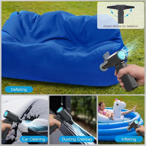Duster Air Air Compressed ، 200000 دورة في الدقيقة ، منفاخ الهواء بدون خطوة ، استبدال منفضة الهواء المعلبة ، منفاخ مروحة طائرة قابلة لإعادة الشحن اللاسلكي لتنظيف سيارة كمبيوتر المفاتيح الجافة باللون الأسود الجاف in Saudi Arabia