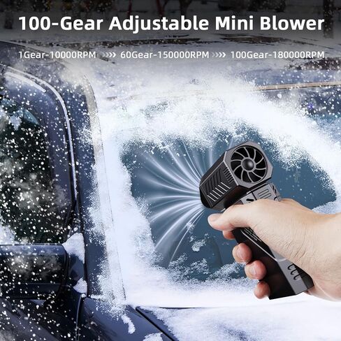 Compressed Air Duster with Flashlight-180000RPM Electric Air Duster,100-Gear Adjustable Mini Blower,Dust Blower for Computer, Keyboard, Outdoor, House and Car in Saudi Arabia