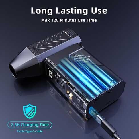 Compressed Air Duster with Flashlight-180000RPM Electric Air Duster,100-Gear Adjustable Mini Blower,Dust Blower for Computer, Keyboard, Outdoor, House and Car in Saudi Arabia