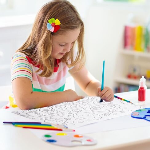Children’s Drawing Roll Paper, 2 Rolls Coloring Paper Rolls, Sticky Drawing Paper Roll, DIY Painting Drawing Color Painting Paper for Kids Toddler Gifts, 11.8" x 118"(Dinosaur/Animal) in Saudi Arabia