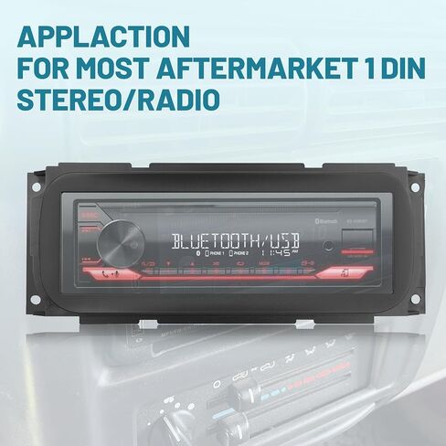 NuIth Single Din Radio Installation Dash Kit for 1998-2007 Chrysler/Dodge/Jeep/Plymouth, Single Din Radio Mounting Plate, Car Stereo Install Kit for Aftermarket Radio Mounting (Dash KIT) in Saudi Arabia