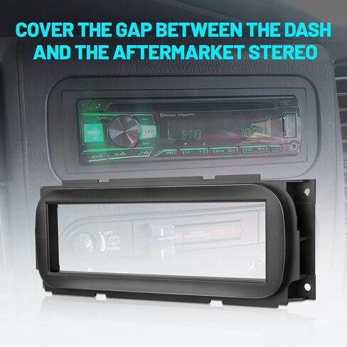 NuIth Single Din Radio Installation Dash Kit for 1998-2007 Chrysler/Dodge/Jeep/Plymouth, Single Din Radio Mounting Plate, Car Stereo Install Kit for Aftermarket Radio Mounting (Dash KIT) in Saudi Arabia