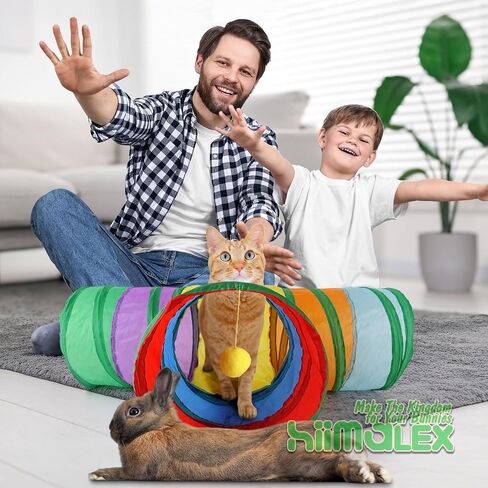HIIMALEX Extra Large Sturdy Bunny Hideout Wooden Rabbit Castle with Ramp Indoor House Habitat for Rabbits Hamsters Guinea Pigs Ferrets Bunnies in Saudi Arabia