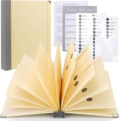 Folio Folders with Pockets, in Case I Go Missing Binder, Document Organizer Folio, Labelled Expandable Pockets, Birth Certificates, Estate Planning, Anti-Lost Binders, Pink in Saudi Arabia