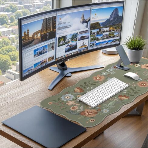 iCasso Desk Matt for Desktop, Black Desk Mat, Cute Desk Pad Mat, XXL Large Mouse Pad for Desk, Anti-Slip Big Mousepad with Stitched Edges, Keyboard Pad Mouse Mat for Computer(Black) in Saudi Arabia
