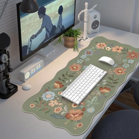 iCasso Desk Matt for Desktop, Black Desk Mat, Cute Desk Pad Mat, XXL Large Mouse Pad for Desk, Anti-Slip Big Mousepad with Stitched Edges, Keyboard Pad Mouse Mat for Computer(Black) in Saudi Arabia