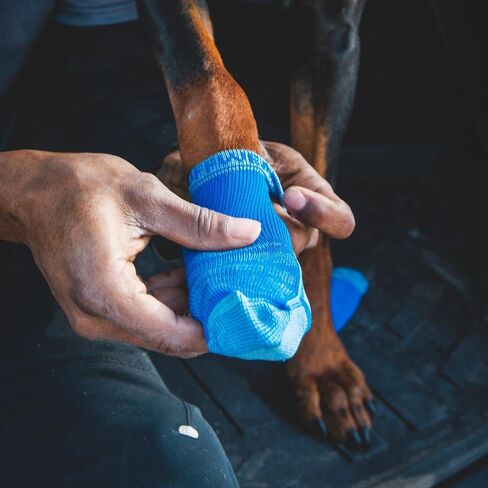 Ruffwear ، جوارب Bark'n Boot ، جوارب الكلاب المريحة وبطانات التمهيد ، الأرض البنية ، 2.00 في/ 2.25 في in Kuwait