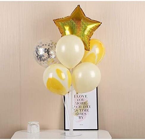 LANGXUN 28" Height Table Balloon Stand Kit for Birthday Party Wedding Decorations, Balloons Arch Kit for Graduation Party and Christmas Balloon Decorations (4 Pack) in Kuwait