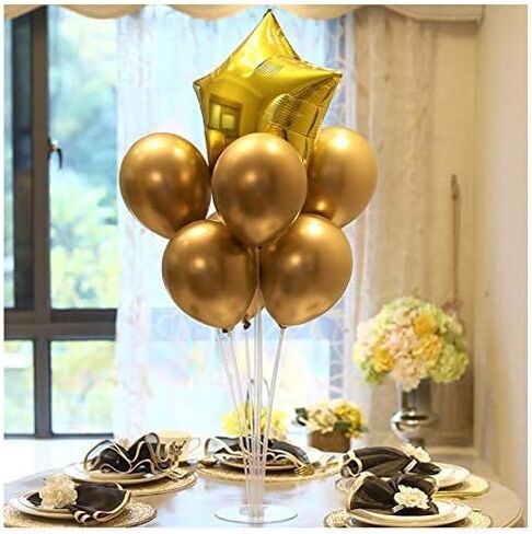 LANGXUN 28" Height Table Balloon Stand Kit for Birthday Party Wedding Decorations, Balloons Arch Kit for Graduation Party and Christmas Balloon Decorations (4 Pack) in Kuwait