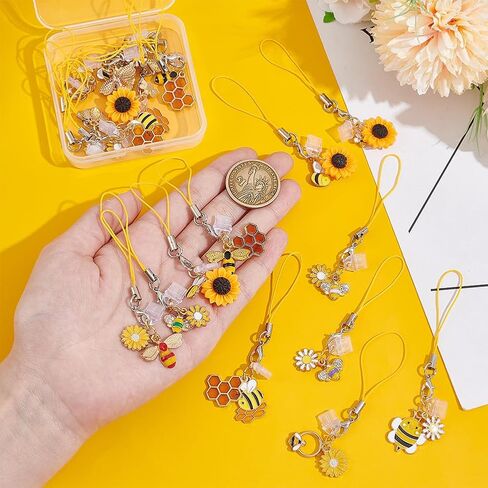 OLYCRAFT 20PCS DUST PLUP SCARM 3 ~ 3.7 بوصة طويلة مركبة مقابس مقاومة للهواتف المتنقلة المقابس المقاومة للترسبات USB C CAPS PROTTERT مع مينا مينا نحل معلقات Pendants Pendants لمعظم النوع C هاتف in Kuwait