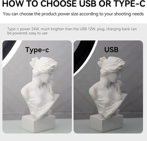 USB 10.2 inch LED Ring Live Fill Light That 74 inch Tall, Adjustable Color and Brightness, with Stand and Hose Phone Clip, You can take Photos, Record Video, Live Broadcast and so on (R10D10) in Saudi Arabia