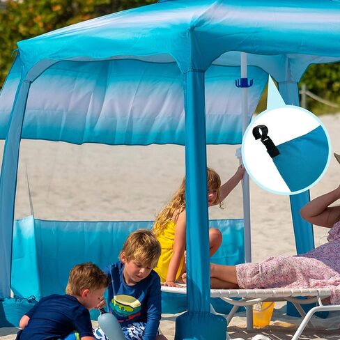 Ammsun Beach Cabana Sidewall ، خصوصية إضافية Sunwall for Ammsun 6.2 '× 6.2' Beach Cabana ، سهلة الإعداد والهبوط in Kuwait