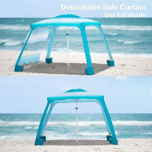 Ammsun Beach Cabana Sidewall ، خصوصية إضافية Sunwall for Ammsun 6.2 '× 6.2' Beach Cabana ، سهلة الإعداد والهبوط in Kuwait
