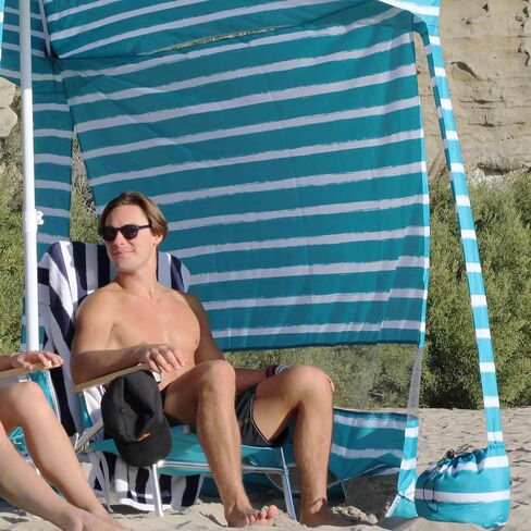 Ammsun Beach Cabana Sidewall ، خصوصية إضافية Sunwall for Ammsun 6.2 '× 6.2' Beach Cabana ، سهلة الإعداد والهبوط in Kuwait