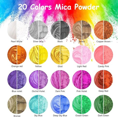 Epoxy Resin 82oz - Clear Epoxy Resin Kit with 15 Pigments and 15 Colors of Mica Powders - No Yellowing No Bubble Casting Resin for Art Crafts, Jewelry Making, Wood & Resin Molds(41oz x 2) in Kuwait