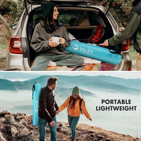 VILLEY Folding Camping Table, Portable Camping Table with 2 Cup Holders & Carry Bag for Camping, Picnic, Beach, Fishing, Travel and Outdoor Activities in Saudi Arabia