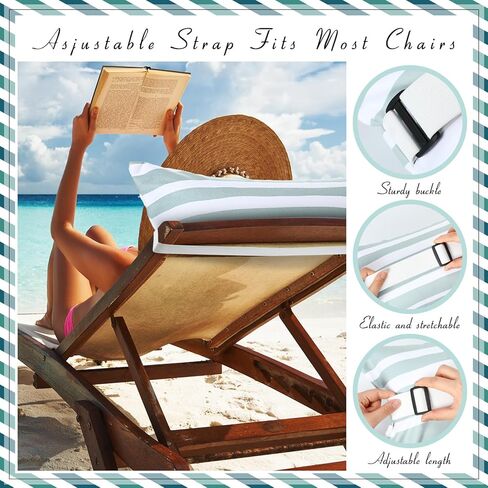 وسادة الشاطئ القابلة للنفخ مقاس 17 بوصة × 10 بوصة وسادة الشاطئ مع غطاء قابل للإزالة، وسادة كرسي الشاطئ مع وسادة شريطية لظهر الشاطئ لفصل الصيف وحمامات السباحة الرملية والسفر in Kuwait