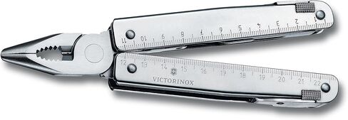 Victorinox Swiss Tool Spirit X Multi Tool, 24 Function Swiss Made with Locking Blade and Long-Nosed Pliers, incl. Leather Case - Silver in Kuwait