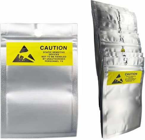 ESD Bags，Anti Static Bags,Translucent Antistatic Bags for SSD HDD with 60pcs Labels,for Varieties of Electronic Device Hand Drive ，5.91 * 7.87in/15 * 20cm 60Pcs in Kuwait