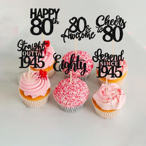 24pcs أسود سعيد لعيد عيد الميلاد 40 كب كيك أعلى من فورون أوتي على التوالي 1985 يختار كب كيك هتافات إلى 40 lungend منذ عام 1985 زينة كعكة لعيد الميلاد الأربعين زخارف حفلات الحفلة in Kuwait
