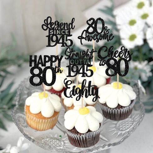 24pcs أسود سعيد لعيد عيد الميلاد 40 كب كيك أعلى من فورون أوتي على التوالي 1985 يختار كب كيك هتافات إلى 40 lungend منذ عام 1985 زينة كعكة لعيد الميلاد الأربعين زخارف حفلات الحفلة in Kuwait