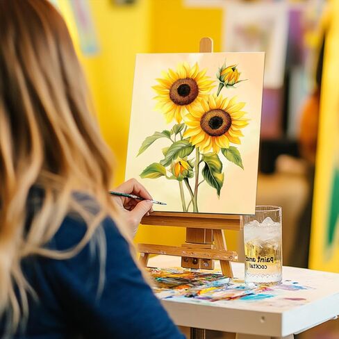 GLASSWINDS 12 Pcs Pre Drawn Canvas to Paint for Adults, 8 x 10 Inch Paint Canvases for Painting, Pre Printed Canvas Set Sip and Paints Kit for Paints Party Favors(Butterfly) in Kuwait