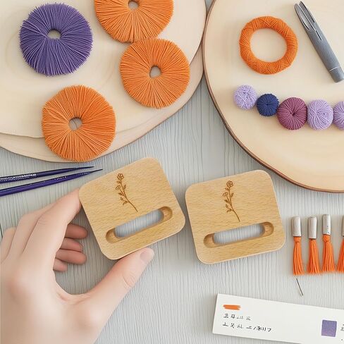 GeryVtee 6 Pcs Embroidery Hoop Stand Small Embroidery Hoop Holder Embroidery Hoop Wooden Base Embroidery Hoop Display Stand for Embroidery Cross Stitch Hoop Accessories Decor(Triangle) in Kuwait