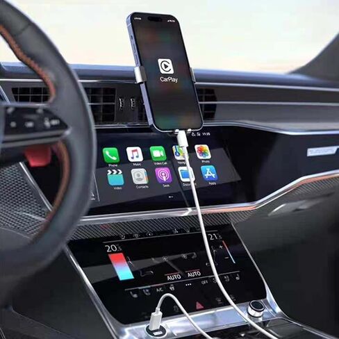 كابل سيارة Carplay USB A إلى USB C لـ iPhone 16 15/iPhone 16 Pro 16 Max/16 Plus، iPad 10th Gen، iPad Pro iPad Air 5th 4th Mini 6th Gen كابل شاحن سيارة 3.3FT (أبيض) in Saudi Arabia