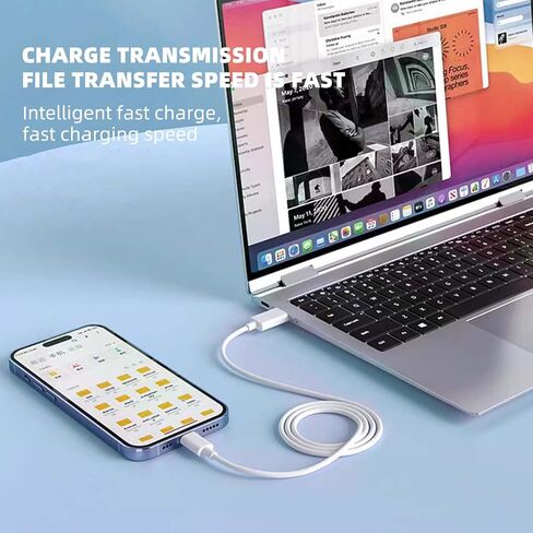 كابل سيارة Carplay USB A إلى USB C لـ iPhone 16 15/iPhone 16 Pro 16 Max/16 Plus، iPad 10th Gen، iPad Pro iPad Air 5th 4th Mini 6th Gen كابل شاحن سيارة 3.3FT (أبيض) in Saudi Arabia