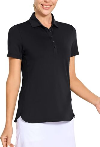 M MAELREG Womens Golf Shirt Short Sleeve 5 Buttons Quick Dry Casual Solid Moisture Wicking Tennis Polo Shirts for Women in Kuwait