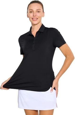 M MAELREG Womens Golf Shirt Short Sleeve 5 Buttons Quick Dry Casual Solid Moisture Wicking Tennis Polo Shirts for Women in Kuwait