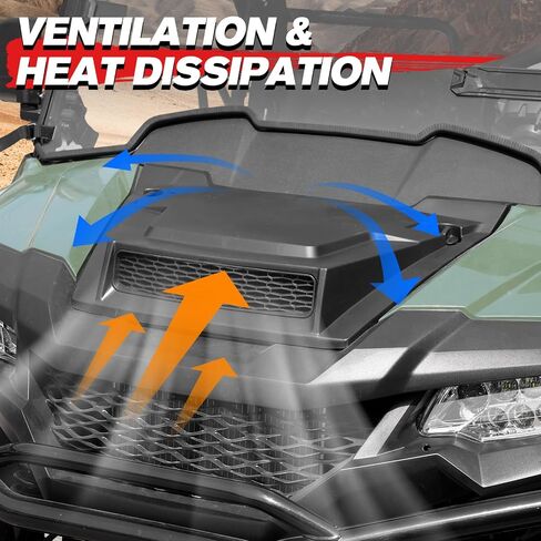 A & UTV PRO Hood Scoop with Mesh for Honda Pioneer 1000 3P 5P 6P 2016-2024, Air Intake Vent Scoop with Grille Kit, Enhanced Airflow Cooling Hood Vent for Honda Pioneer 1000-3 1000-5 1000-6 2016-2024 in Saudi Arabia
