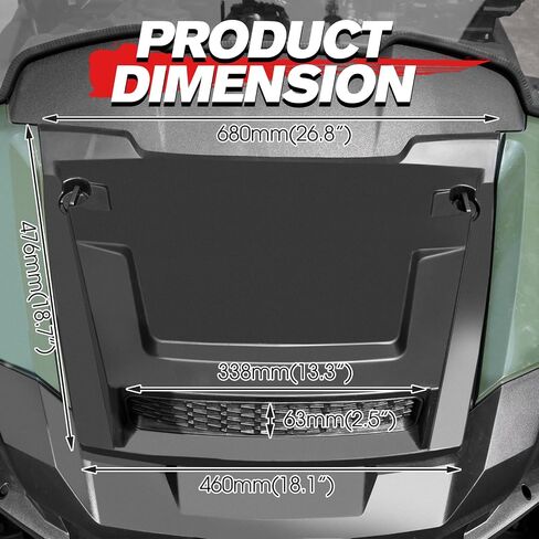 A & UTV PRO Hood Scoop with Mesh for Honda Pioneer 1000 3P 5P 6P 2016-2024, Air Intake Vent Scoop with Grille Kit, Enhanced Airflow Cooling Hood Vent for Honda Pioneer 1000-3 1000-5 1000-6 2016-2024 in Saudi Arabia