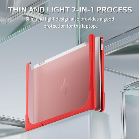 حالة واقية من Batianda لـ 14 "HP Envy X360 2-in-1 2K Screen Screen Laptop 2024 الإصدار-تصميم مقاوم للصدمات غير لامع مع حواف TPU مقاومة للخدش ، أسود ، أسود in Kuwait