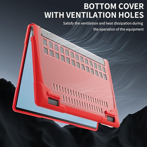حالة واقية من Batianda لـ 14 "HP Envy X360 2-in-1 2K Screen Screen Laptop 2024 الإصدار-تصميم مقاوم للصدمات غير لامع مع حواف TPU مقاومة للخدش ، أسود ، أسود in Kuwait