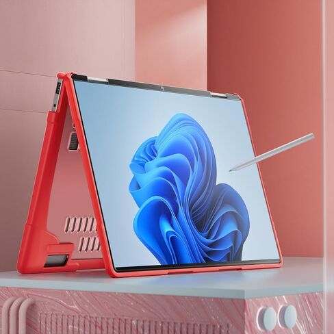 حالة واقية من Batianda لـ 14 "HP Envy X360 2-in-1 2K Screen Screen Laptop 2024 الإصدار-تصميم مقاوم للصدمات غير لامع مع حواف TPU مقاومة للخدش ، أسود ، أسود in Kuwait