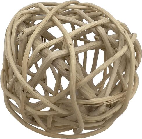 5055 Medium Natural Vine Balls Pk8 - Handwoven natural rattan vine balls, Easy to chew and break, Stuffable, Lightweight, Great for Sm to Med size pets Budgie Finch Lovebird Parrotlet Caique Conure in Kuwait