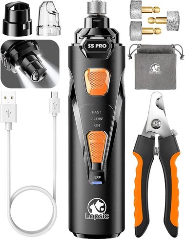 Dog Nail Trimmers with 3 Grinding Wheels Pet Dog Nail Clipper Kit for Large Medium Dogs Cats Small Animal Nail Care sea-blue in Saudi Arabia