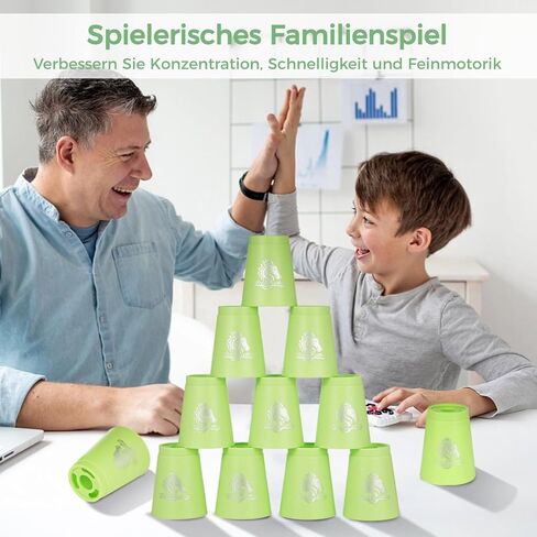 yeesport 48 Pcs Sport Stacking Cups, Speed Training Game for Challenge Competition, Plastic Stacking Cups, Classic Family Game for Kids and Adults, Red+Blue+Green+Orange in Saudi Arabia