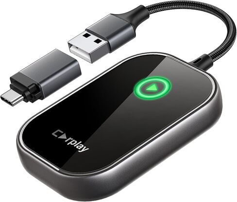 محول carplay اللاسلكي ، يحول سلكية إلى Dongle Carplay اللاسلكية لـ Apple iPhone و Plug & Play Auto Connect Zero Terency Fits for 2015 & iOS 10+ Space Gray in Saudi Arabia