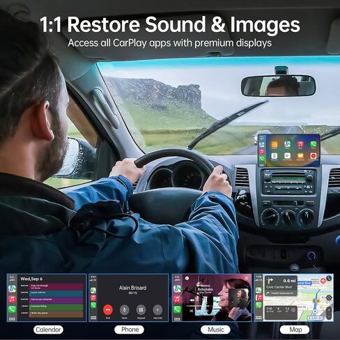 محول carplay اللاسلكي ، يحول سلكية إلى Dongle Carplay اللاسلكية لـ Apple iPhone و Plug & Play Auto Connect Zero Terency Fits for 2015 & iOS 10+ Space Gray in Saudi Arabia
