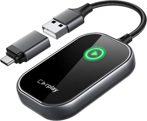 محول carplay اللاسلكي ، يحول سلكية إلى Dongle Carplay اللاسلكية لـ Apple iPhone و Plug & Play Auto Connect Zero Terency Fits for 2015 & iOS 10+ Space Gray in Saudi Arabia