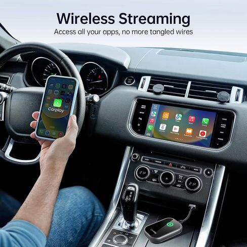 محول carplay اللاسلكي ، يحول سلكية إلى Dongle Carplay اللاسلكية لـ Apple iPhone و Plug & Play Auto Connect Zero Terency Fits for 2015 & iOS 10+ Space Gray in Saudi Arabia