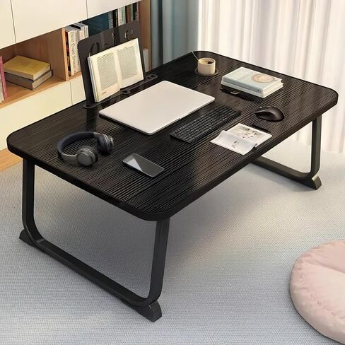 Extra Large 2-Pack Lap Desk for Bed & Sofa with Cup Holder & Foldable Legs Laptop Table, Breakfast Serving Tray, Tablet Phone Groove, Foldable Legs in Saudi Arabia