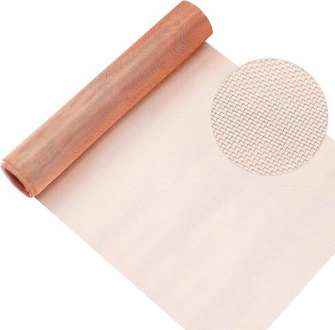 24" x 120" Copper Mesh Screen 40 Mesh Pure Copper Wire Copper Fabric for Grounding Copper Dense Filter Screen Mesh Woven Copper Mesh Crafts Window Protection in Saudi Arabia