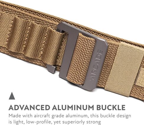 Arcade Belts Hardware Alu Utility Belt - Low-Profile Aluminum Buckle, Heavy Duty Work Belt, Stretch Webbing, Anti-Slip in Saudi Arabia