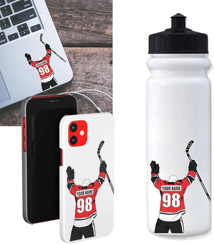 3 Pack EBERLE Hockey Stickers | Laminated Labels For Your Water Bottle, Laptop or Phone | Hockey Gift Decals that last and won't peel off (EBERLE) in Saudi Arabia
